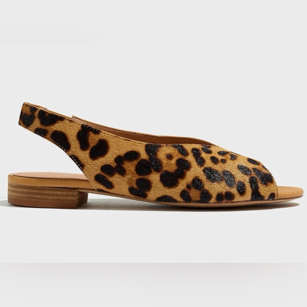 Madewell Tavi Slingback Sandal shoes in Leopard Calf Hair - Picture 4 of 13
